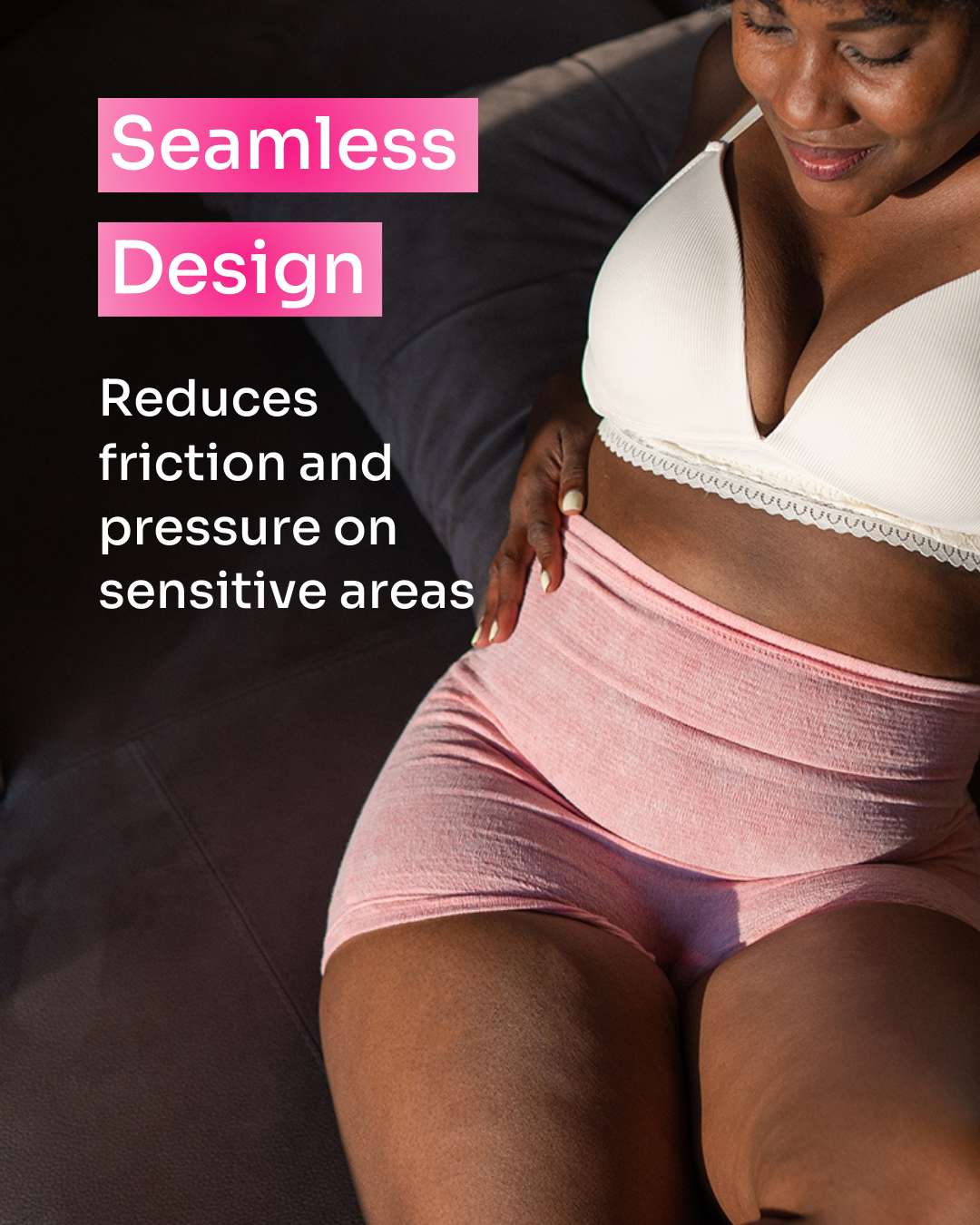 High-Waisted Postpartum Underwear | Blush Pink | Pack of 8 | 27" to 36"