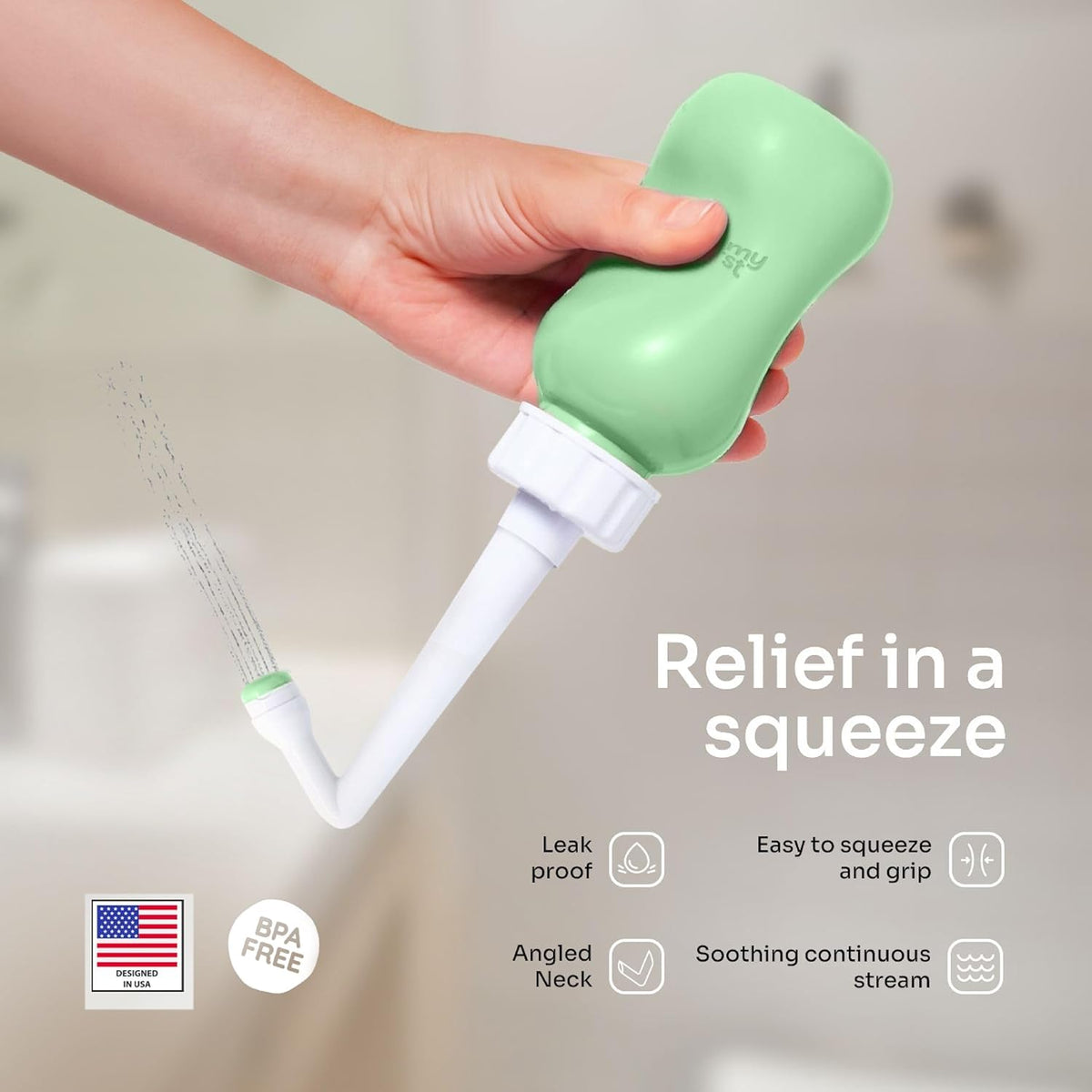 Upside Down Peri Bottle | Matcha Mint